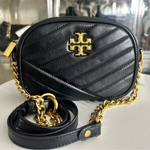 Authentic Tory Burch Black and Gold Crossbody Bag